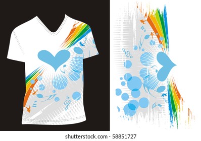 t-shirt design template. editable vector illustration