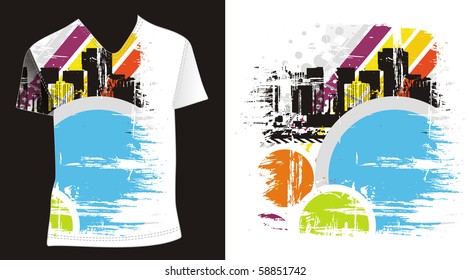 t-shirt design template. editable vector illustration