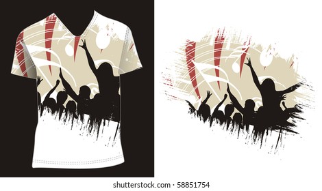 t-shirt design template. editable vector illustration