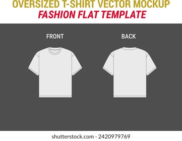 T-shirt Design Template Long Sleeve Tee Shirt Vector Mockup Desing Fashion Illustration Oversize T shirt Apparel Technical Sketch Unisex