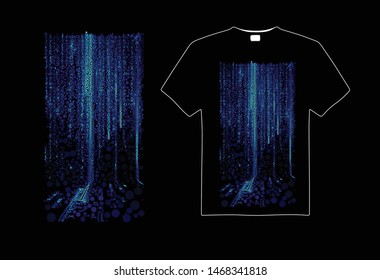 t-shirt  design template mock up for t-shirt uniform front view. vector illustration