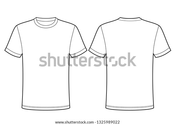 T Shirt Design Vorlage Zuruck Und Vorderansicht Stock Vektorgrafik Lizenzfrei