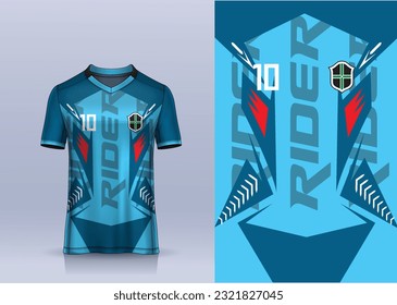 t-shirt design template, Motorcycle racing jersey mockup. uniform front  view. Vector