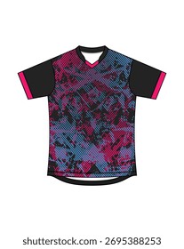 Plantilla de diseño de camiseta. Ilustración vectorial. Grunge impresión.