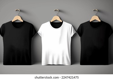 T-shirt design templates. Blank t-shirt template with empty space for design. Vector.