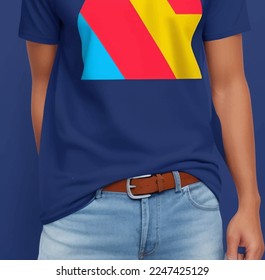 T-shirt design templates. Blank t-shirt template with empty space for design. Vector.