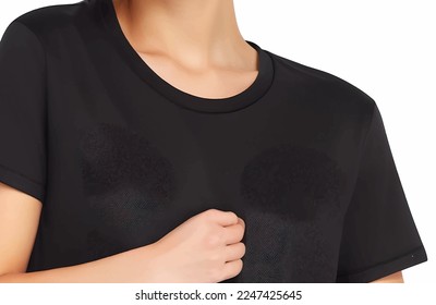 T-shirt design templates. Blank t-shirt template with empty space for design. Vector.