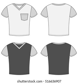 t-shirt design templates. Front and back sides