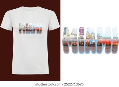 T-shirt modelos de design mock-up tipografia 