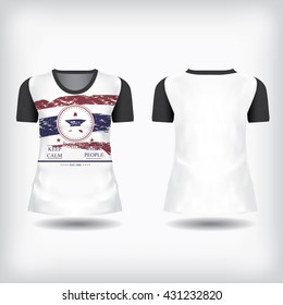 T-shirt design thailand flag