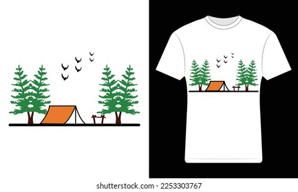 t-shirt design tree and vector art