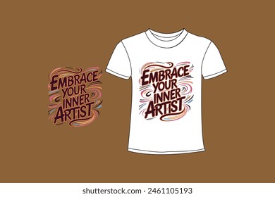 T-shirt design typography and motivational quotes.