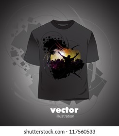 T-shirt design. Vector