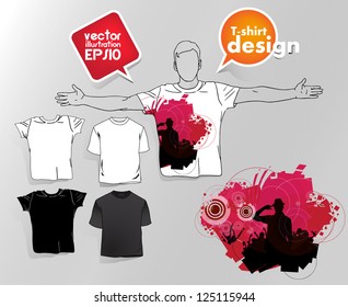 T-shirt design. Vector