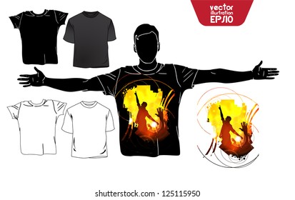 T-shirt design. Vector