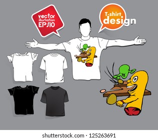 T-shirt design. Vector