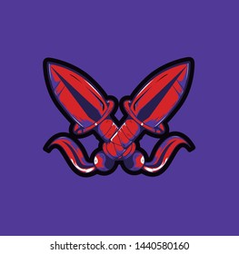 tshirt design vector art knife