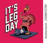 A T-shirt design vector art turkey leg day illustration 