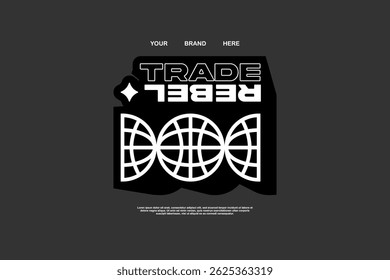 Tshirt design vector asset editable for sticker and fashion