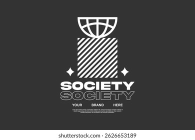 Tshirt design vector asset editable for sticker and fashion