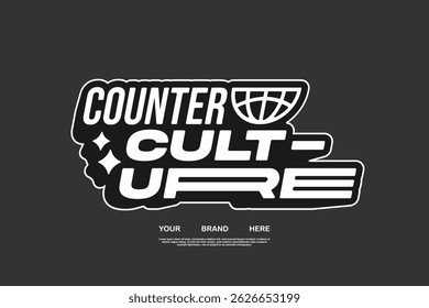 Tshirt design vector asset editable for sticker and fashion