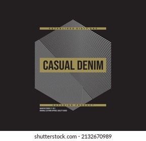 diseño de camiseta vectorial casual denim