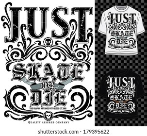 t-shirt design, vector graphics, skater