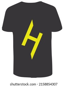 Tshirt design vector H In Illustrator Vector T-Shirt for free