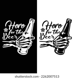 Vector de diseño de camisetas con ilustración de diseño de cerveza