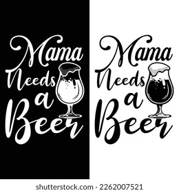 T-Shirt Design vector with illustration of beer design