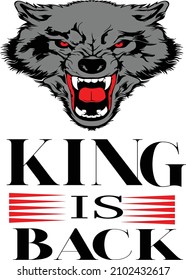  T-shirt Design Vector KING IS BACK
