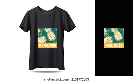 T-shirt design vector mockup. New black  typography t-shirt design with mockup. t shirt vector design. T shirt Illustration.