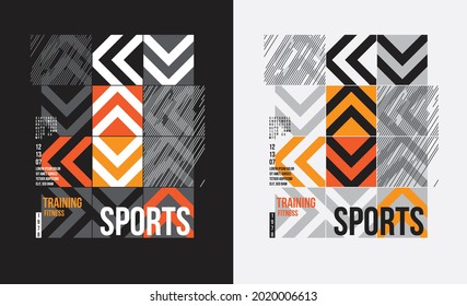 t-shirt design vector printing sportswear on black and white background