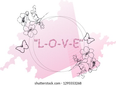 tshirt design, vector, romantic, floral, love, sunset