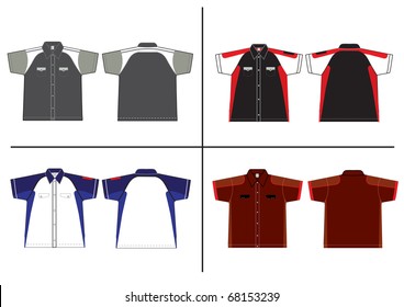 T-shirt design Vector template. front and back view