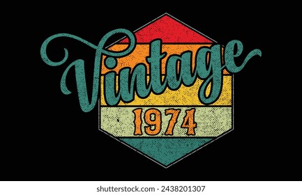 T-shirt Design Vintage 1974 Design