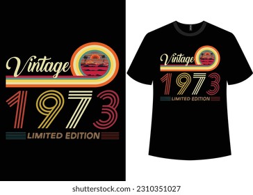 T-shirt Design Vintage Design Retro Text Stock Vector