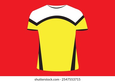 T-Shirt Design With Yellow Black Colors Vector