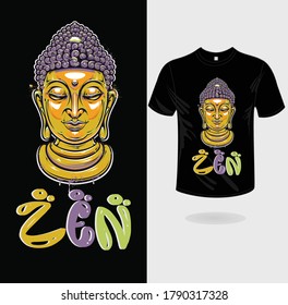 T-shirt design zen.typography zen vector illustration print