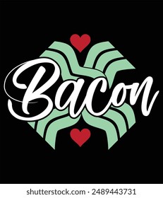 Diseño de la camiseta, Diseño de la camiseta del tocino, camiseta retro, camiseta vintage, camiseta de la tipografía, 