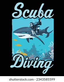 T-shirt Designs for a Scuba dive shop.