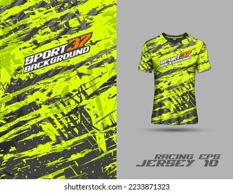 Tshirt designs template. Abstract grunge background for extreme sport jersey team, motocross, car racing, cycling, fishing, diving, leggings, football, gaming