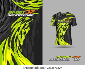 Tshirt designs template. Abstract grunge background for extreme sport jersey team, motocross, car racing, cycling, fishing, diving, leggings, football, gaming