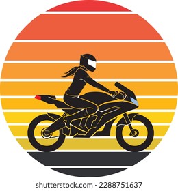 Tshirt Desing for Lady Bikers who loves to ride.