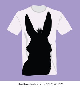 t-shirt with donkey on it vector illustration