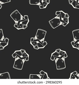t-shirt doodle seamless pattern background