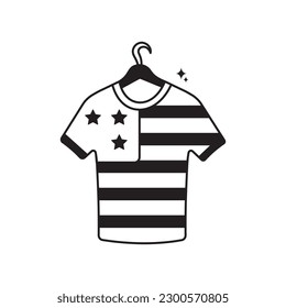 T-shirt doodle vector outline icon. EPS 10 file