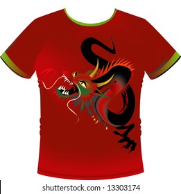 T-shirt with dragon Motif