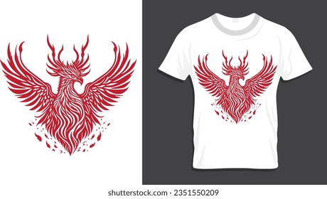  Camiseta con dragón, ilustración vectorial de camisetas y diseño artístico