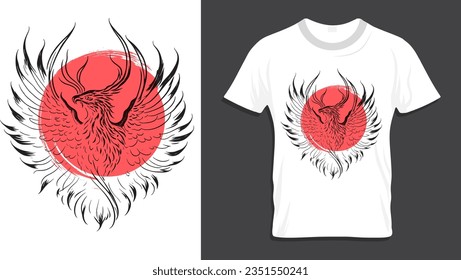  Camiseta con dragón, ilustración vectorial de camisetas y diseño artístico